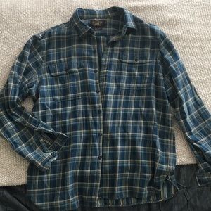 RRL Double RL Blue Fall Plaid Button Down